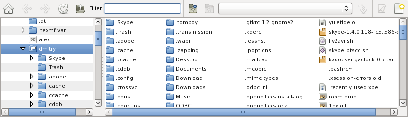 file selection