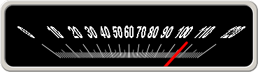 gauge rectangular 60s slanted